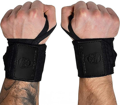 Gymreapers Weightlifting Wrist Wraps (IPF Approved) 18" Professional Quality Wrist Support with Heavy Duty Thumb Loop - Best Wrap for Powerlifting Competition, Strength Training, Bodybuilding