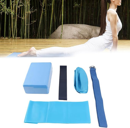 5 Piece Yoga Set, Yoga Blocks with Stretch Belt, Latex Towel, and Yoga, Complete Workout Kit for Home Gym, Yoga and Pilates Training