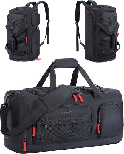 BAGSMART Gym Bag for Women & Men, Sports Travel Duffel Backpack with Shoe Compartment Laptop Compartment, Water Resistant Carry On Weekender Bag for Airplane