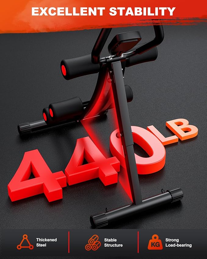 GIKPAL Ab Machine, Adjustable Trainer for Home Gym, Ab Crunch Exercise Equipment for Beginner
