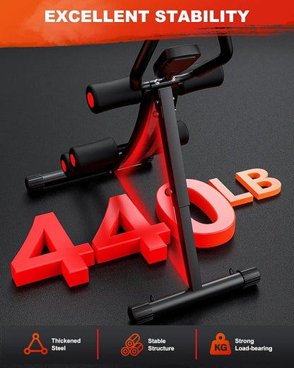 GIKPAL Ab Machine, Adjustable Trainer for Home Gym, Ab Crunch Exercise Equipment for Beginner