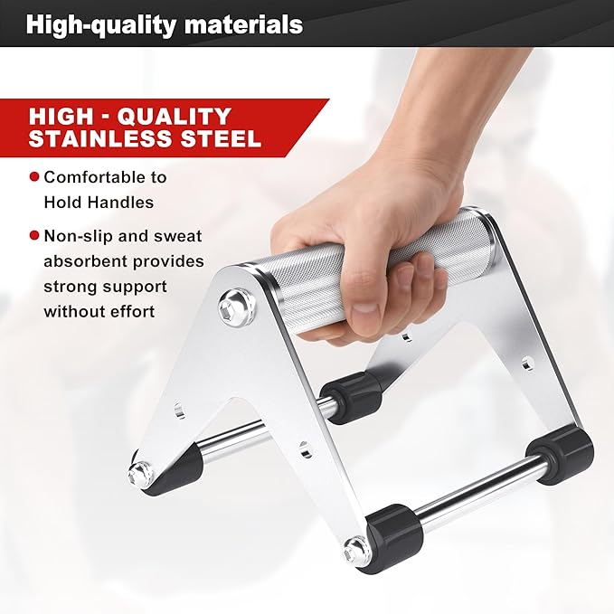 Push Up Bar - Heavy-Duty Stainless Steel Pushup Stands with Non-Slip Base, 500LB Capacity, Portable Home Gym Equipment for Strength Training & Floor Workouts