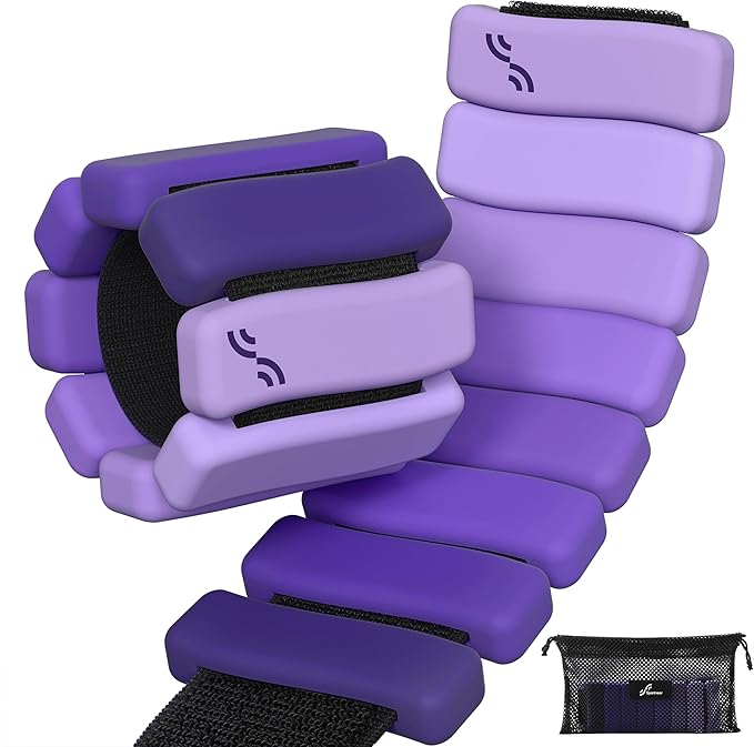 Sportneer Ankle & Wrist Weights Set of 2 (1LB/2LB Each) for Women Men Comfortable Arm Leg Weight for Pilates, Running, Walking, Workout, Yoga, Water Aerobics, Pool Exercises
