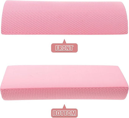 Half Circle Foam Roller for Yoga and Pilates Muscle Massage, 30x6.3cm Cherry Blossom Pink, Core Stability Balance Training Roller for Fitness and Back Relief at Home
