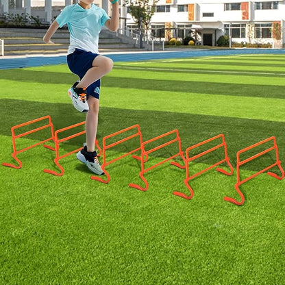 Lineslife Adjustable Agility Hurdles,4 Height Speed Training Hurdles, Portable Speed Training Equipment with Carry Bag for for Athletes,Kids,Soccer,Basketball