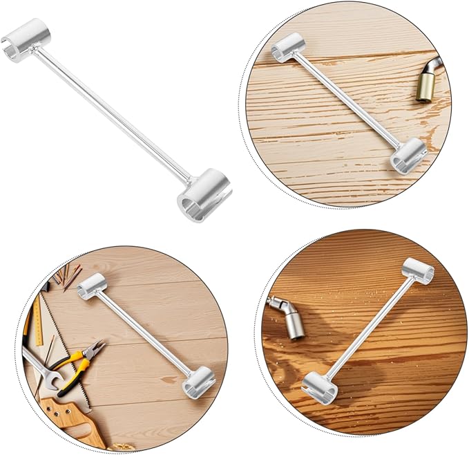 Veemoon Hinge Adjustment Wrench Push up Handles Push-up Handles for Home Workouts Refillable Airtight Tin Stickers Push-up Handles for Strength Training Hinge Wrench 45# Steel Silver