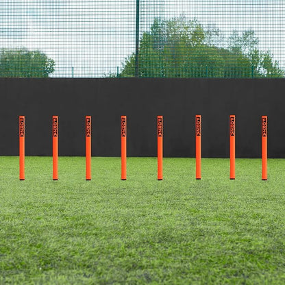 FORZA Slalom Agility Poles | Improve Endurance, Speed & Footwork | Color, Size & Rubber Base Options Available [8 Pack]
