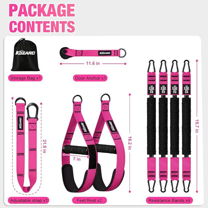 Pull Up Assistance Bands for Women, Heavy Duty Resistance Bands with Handles, Exercise Band with Door Anchor, Workout Band Set for Pull Up Bar, Full Body Sculpting,Muscle Training, Recovery, Home Gym