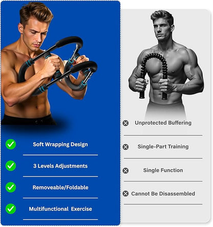 Zentro Cart Twister Arm Trainer for Men & Women(40- 130 lb), 3 Adjustable Arm and Chest Trainer, Chest Exercise Workout | Home Gym Calisthenics Equipment for Full Body.