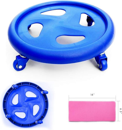 Abdominal Roller Ab Exercise Wheel Disc Core Coaster Core Fitness Sliders Ab Workout Equipment Easy Roller with Knee Mat for Home Gym