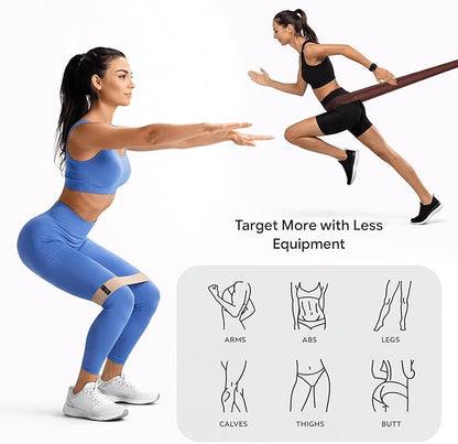 Neutral Resistance Bands Set – Heavy-Duty Exercise Bands for Glutes, Full-Body Strength Training, Home Workouts & Stretching