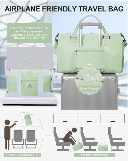 Gym Bag Womens,Travel Duffel Carry on Bag Sport Tote Bag Weekend Overnight Bag
