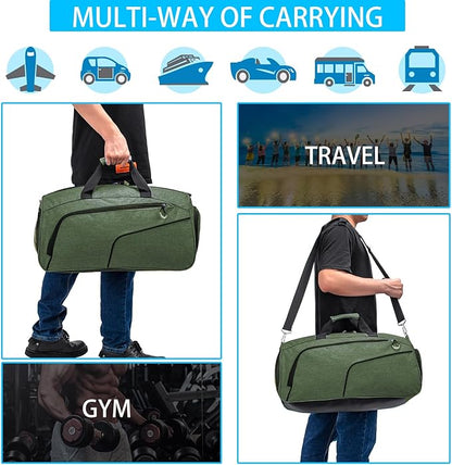 Sports Small Gym Bag for Men and Women Travel Duffel Bag Workout Bag with Shoes Compartment
