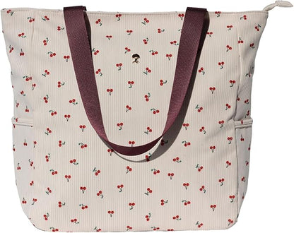Original Floral Water Resistant Large Tote Bag Shoulder Bag for Gym Beach Travel Daily Bags Upgraded