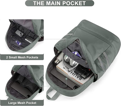 coofay Gym Backpack For Women Waterproof Backpack With Shoe Compartment Lightweight Travel Backpack Sports Backpacks Small Gym Bag