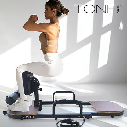 Tone Fitness Foldable Hip Thrust & Glute Exercise Machine | Adjustable Sissy Squat, Core & Leg Trainer | Multiple Colors