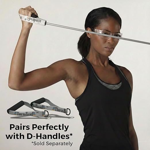 THERABAND Latex Resistance Tubing, Silver, Super Heavy, Level 6, 25 ft Roll, Professional Grade for Upper and Lower Body Workouts, Cut-to-Length, Color-Coded Resistance Levels