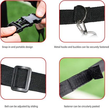 Topyond Soccer Training Belt, Speed and Agility Training Set, Athletic Gear Reaction Trainning Belt for Soccer Footwork Reaction, Includes Belt and Nylon Components, Unisex