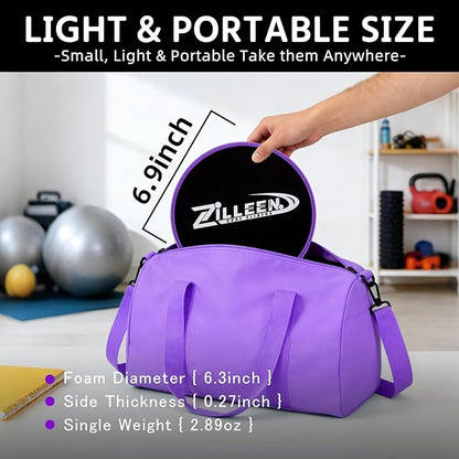 ZILLEEN Exercise Sliders for Working Out Fitness Discs for Pilates Women Men, 2 Pack