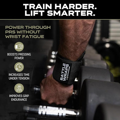 Battle Bunker Wraps Wrist Wraps- Premium Gym Wrist Straps for Maximum Support & Comfort During Lifting- Wrist Straps for Weightlifting to Boost Control & Stability- Built for Confidence & Power