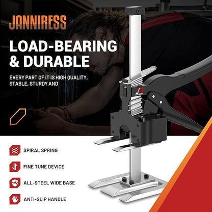 JANNIRESS Labor Saving Arm Jack Handle 2 Pack,12 in Construction,Multifunctional Furniture Jack for Installing Cabinets and Wall Tile Height Adjuster Handheld Lifter Tool, Load 440LBS