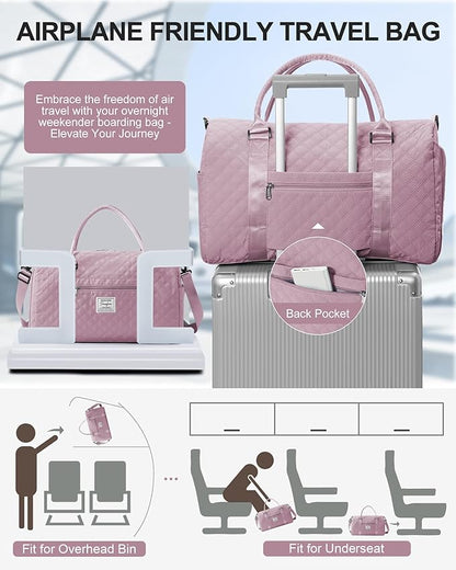Gym Bag Womens,Travel Duffel Carry on Bag Sport Tote Bag Weekend Overnight Bag