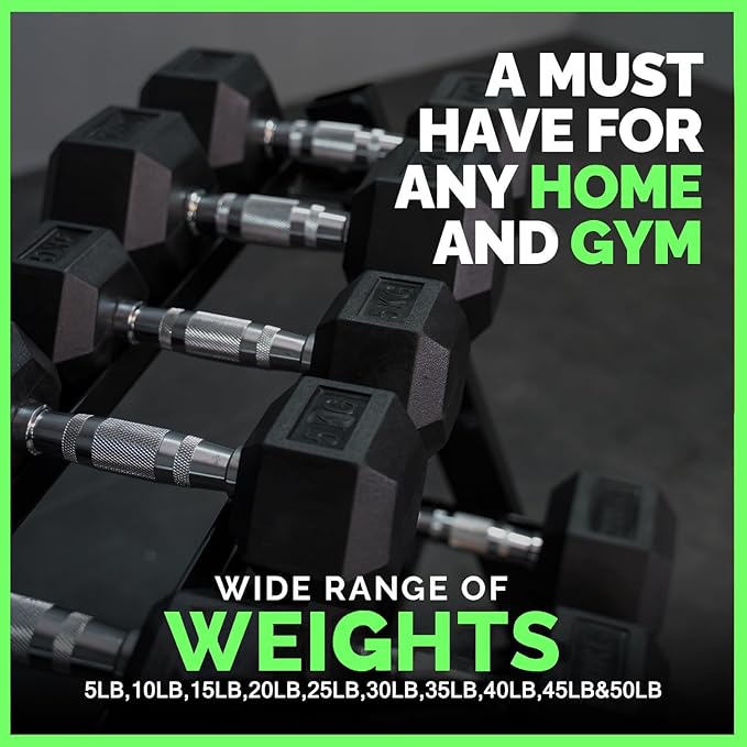 350lbs 450lbs 550 lbs Rubber Hex Dumbbells with Rack Free Weight for Home Gym, Durable Rubber Dumbbell with Storage,Weight Strength Training Accessories, Home Gym Exercise Fitness Equipment