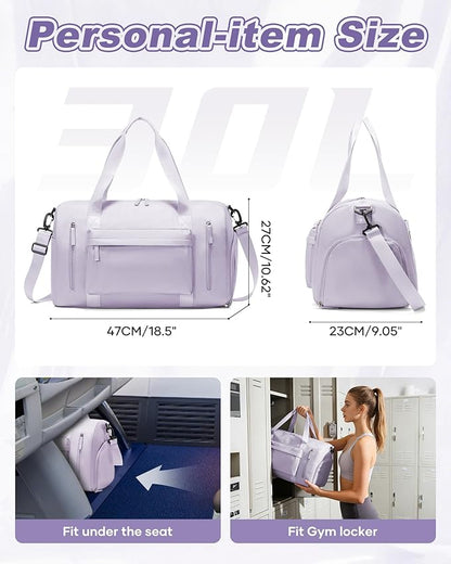 Gym Bag Womens,Travel Duffel Carry on Bag Sport Tote Bag Weekend Overnight Bag