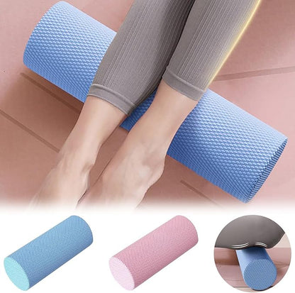 12 Inch EVA Soft Dot Foam Roller for Muscle Therapy, Yoga and Balance Exercises, High-Density Massage Roller, Foam Roller for Back, Legs for Home, Gym and Travel (Blue#L)