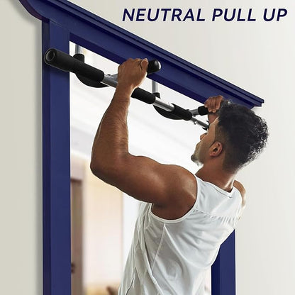 Upgrade Pull Up Bar for Doorway - Max Capacity 330 lbs, Portable Upper Body Workout Bar for Strength Training