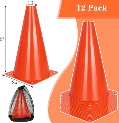 12/24/50pcs Soccer Cones, 7" Soccer Cones, Plastic Traffic Cones, Training Cones for Basketball Football Skating Drills Practice