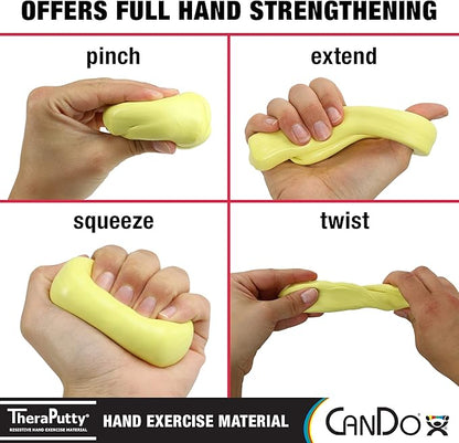 CanDo TheraPutty Standard Hand Exercise Putty For Rehabilitation, Exercises, Hand Therapy, Occupational Therapy, Hand Strengthening, Improve Motor Skills, Stress Relief