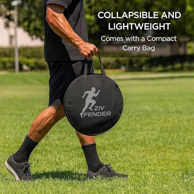 Pop Up Defender Soccer and Basketball Defender Dummy Practice Equipment for Defence Training Drills with Pack of 3 Pop Up Barrels Sand Bags and Carry Bag Color Black