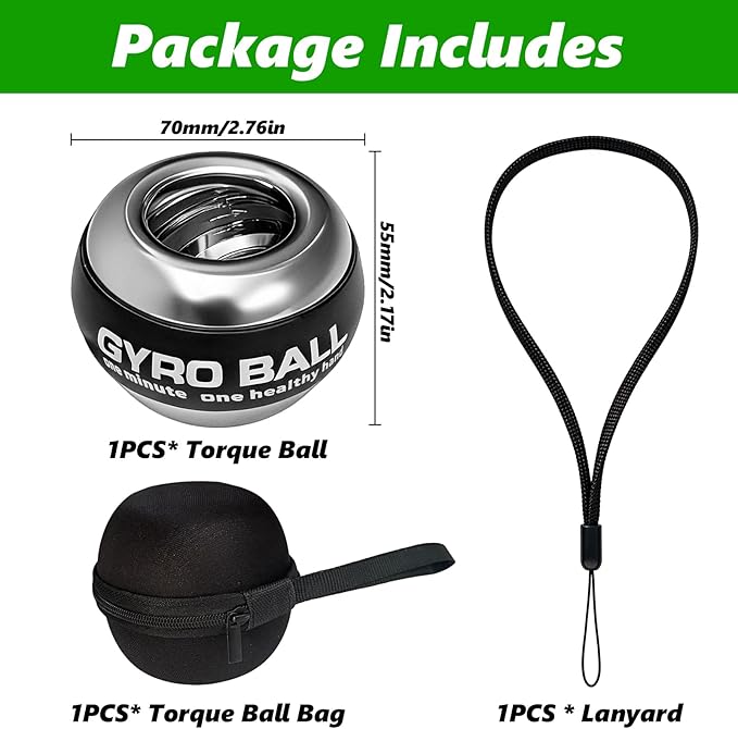 Grip Strength Trainer, Torque Ball & Vital Wrist Ball for Forearm Workout,Portable Fitness Equipment for Men & Women