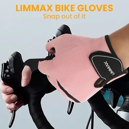 LiMiMAX Workout Gloves for Women & Men, Breathable Half Finger Gym Gloves with Non-Slip Padded Palm, Lightweight Fitness Gloves for Weight Lifting, Cycling, Crossfit, Training, Pink