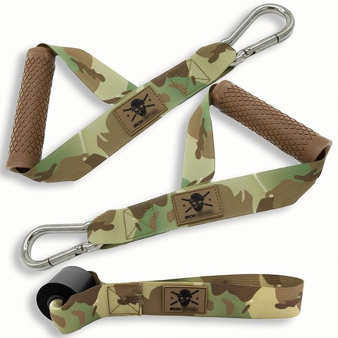 Resistance Band Handles - Cable Machine Handles Attachment and Door Anchor for Exercise Bands, Super Heavy Duty Accessory for Pull Up Assistance Bands, Workout Equipment & Home Gym