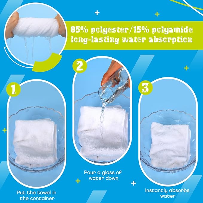 Handepo 12 Pcs Microfiber Workout Gym Towels, 360 GSM 12x30 Inch Fast Drying Yoga Towels for Sweat, Soft Gym Towel for Men Women Travel Sports(White)