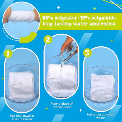 Handepo 12 Pcs Microfiber Workout Gym Towels, 360 GSM 12x30 Inch Fast Drying Yoga Towels for Sweat, Soft Gym Towel for Men Women Travel Sports(White)
