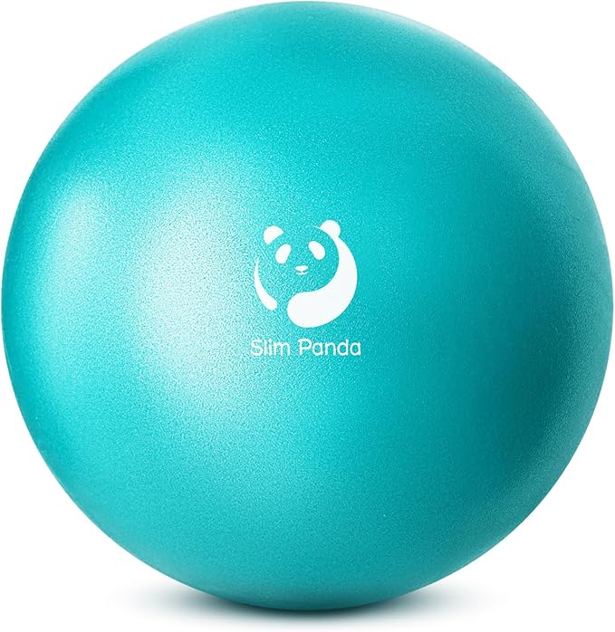 Slim Panda Pilates Ball, 9 Inch Small Exercise Ball, Anti Burst Mini Yoga Ball for Stability, Workout, Barre, Core Strength, Physical Therapy, Balance, Stretching