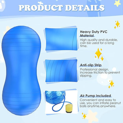 Sensory Peanut Ball, Sensory Toys for Kids with Autism, Physical Therapy Equipment, Designed to Train Kids’ Balance and Coordination Skills, Suitable for School or Home Therapy, Autism Toys