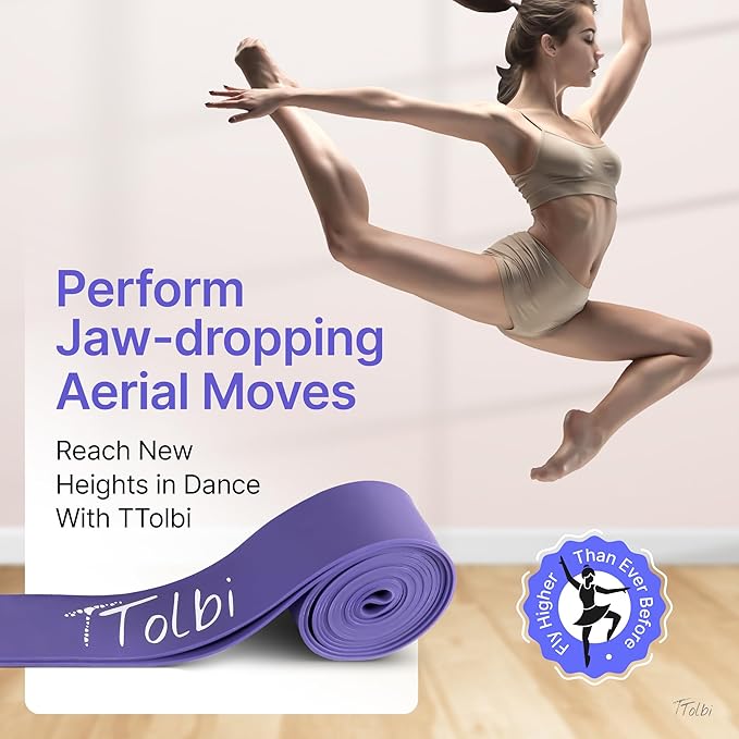 Premium Stretch Bands for Dancers – Improve Stretching & Flexibility with Ballet Stretching Band, Perfect Dance Equipment for Splits & Strength – Ideal Gifts for Dancers & Ballet Training