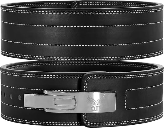 QTF'S Weight Lifting Lever Belt For Men and Women Made of Thick Leather Gym Training Belt Ideal for Weightlifting and Bodybuilding Squats and Deadlifts