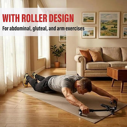 Aznolt Muscle Trainer & Ab Roller - All-in-One Home Gym Equipment with Adjustable Resistance, Non-Slip Grip for Strength Training, Toning & Core Workout