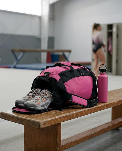 Personalized Women’s Gymnastics Duffel Bag – Custom Name Gym Bag for Girls & Teens – Practice, Competition & Travel Team Gear