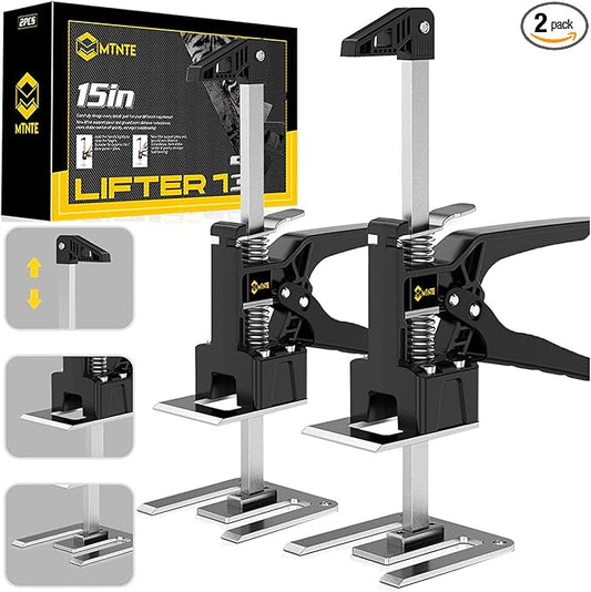 Labor Saving Arm Jack Handle 15 in Furniture Jack Drywall Lift for Wall Tile Locator, Multi Function Height Adjustment, Door Panel, Lever Arm Tool Board Weight 365lb, Lift Range 9.8In