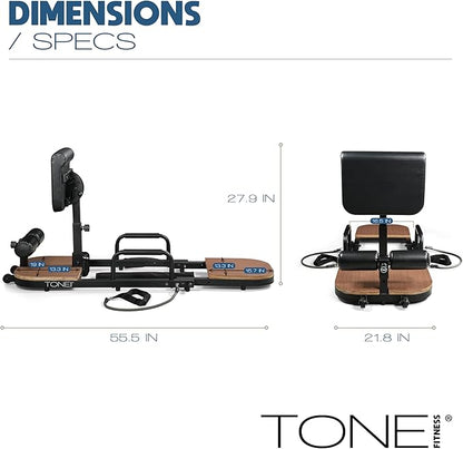 Tone Fitness Foldable Hip Thrust & Glute Exercise Machine | Adjustable Sissy Squat, Core & Leg Trainer | Multiple Colors