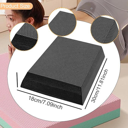 YIJU Balance Pad Balance Cushion Soft Waterproof Trapezoid Training Foam Mat Knee Pad for Home Gym Adults Meditation Travel Pilates