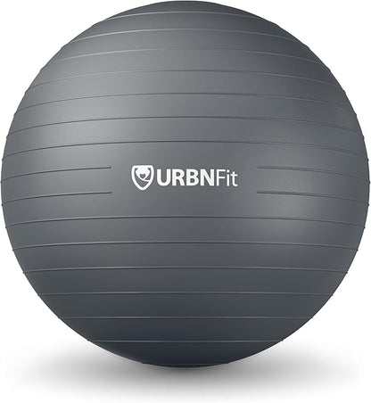 URBNFit Exercise Ball - Yoga Ball for Workout Pregnancy Stability - AntiBurst Swiss Balance Ball w/ Pump - Fitness Ball Chair for Office, Home Gym