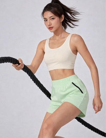 Liberty Imports 1 or 5 Pack Womens Lounge Workout Shorts with Zipper Pockets 5" Inseam Lightweight Athletic Casual Shorts