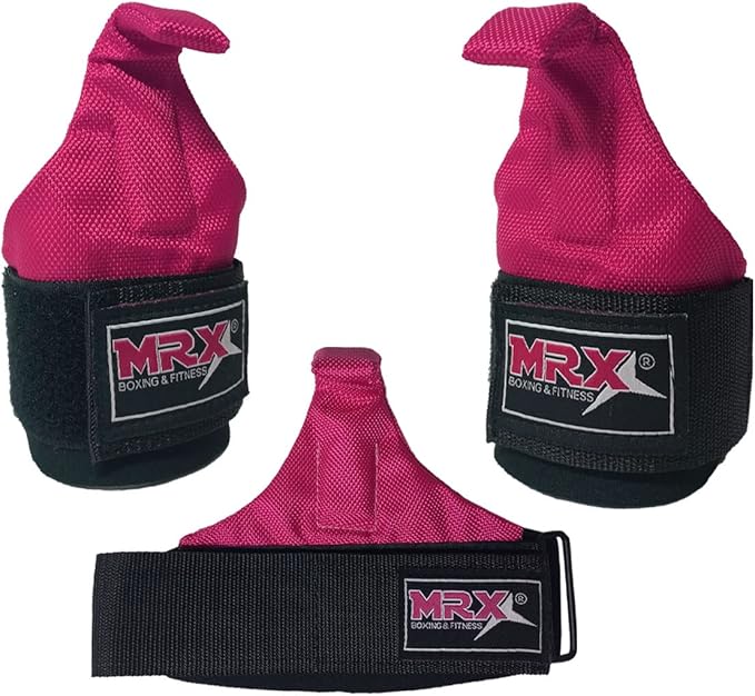 MRX Power Weight Lifting Straps Wrist Support Heavyduty Gym Training Bandage Cordura Hook Deadlifting Wraps